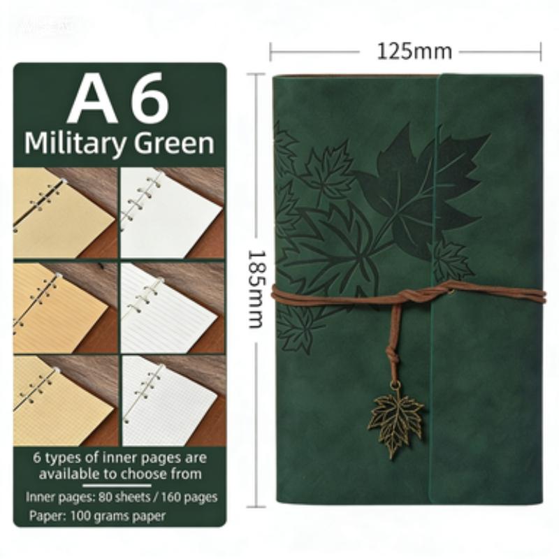 A6/a7 Business Loose-Leaf Notebook, Student Planner, Travel Companion, Portable Diary, Ideal for Notes and Organization