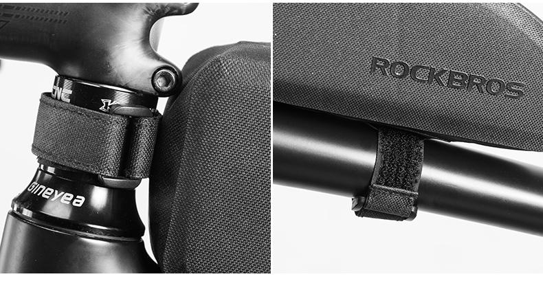 ROCKBROS Bike Top Tube Bag Bicycle Front Frame Bag Waterproof Bike Pouch Pack Bike Phone Bag Cycling Accessories Pouch for Mountain Road Bike Large ROCKBROS Bike Top Tube Bag Bicycle Front Frame Bag Waterproof Bike Pouch Pack Bike Phone Bag Cycling Accessories Pouch for Mountain Road Bike Large
