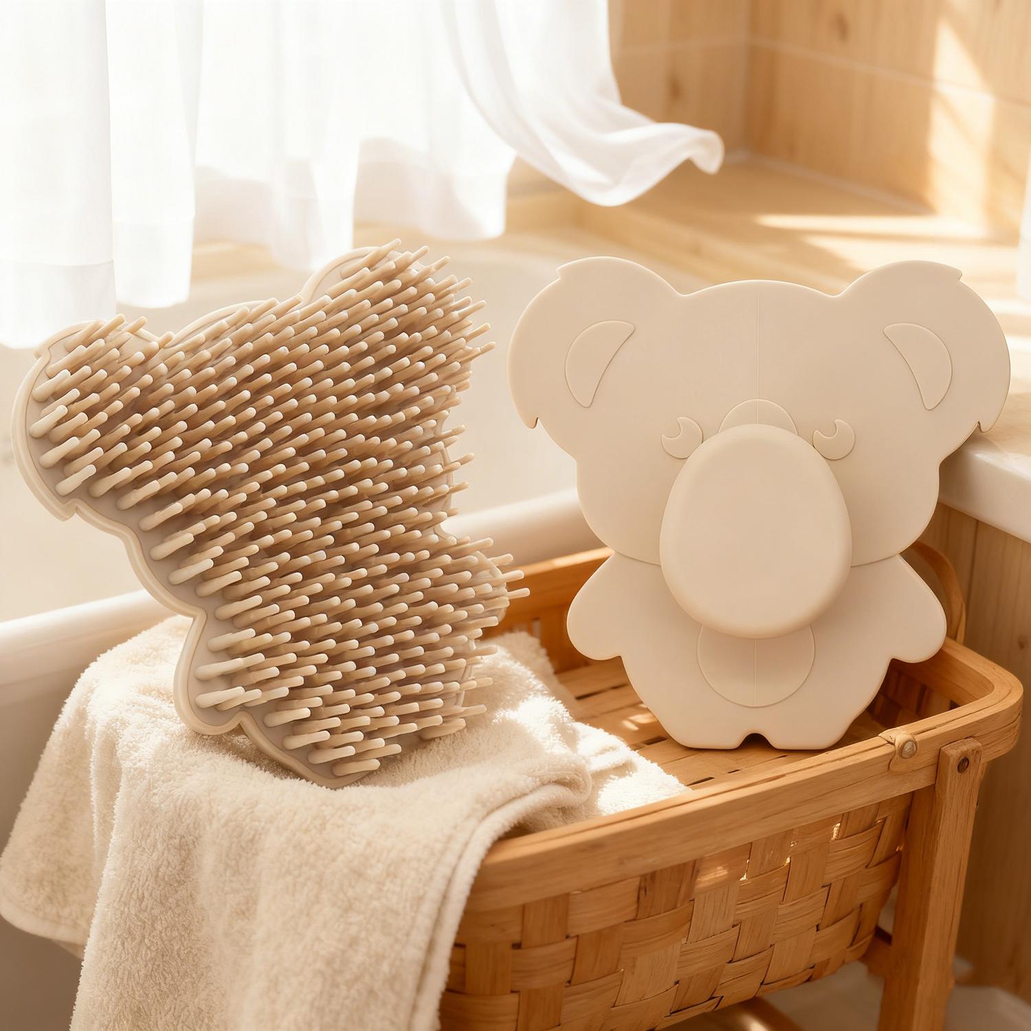 Baby Silicone Bath Brush, Shower Brush, Sensory Integration Touch Brush, Infant Massage Hairbrush, Baby Care Essentials