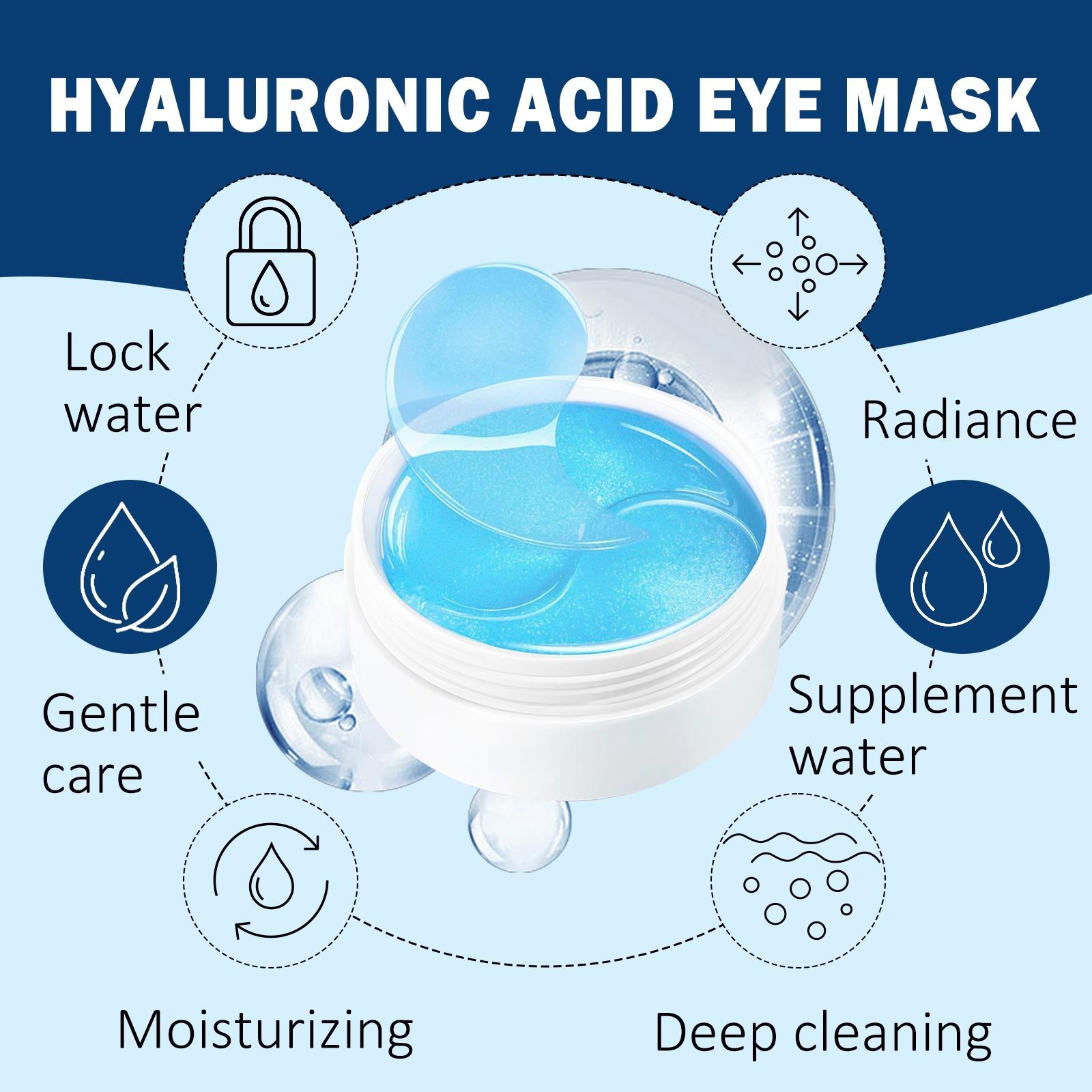 60pcs Eye Mask Set, Strong Moisture Boosting & Firming, with Retinol & Hyaluronic Acid, for Brightening & Elasticity Enhancement
