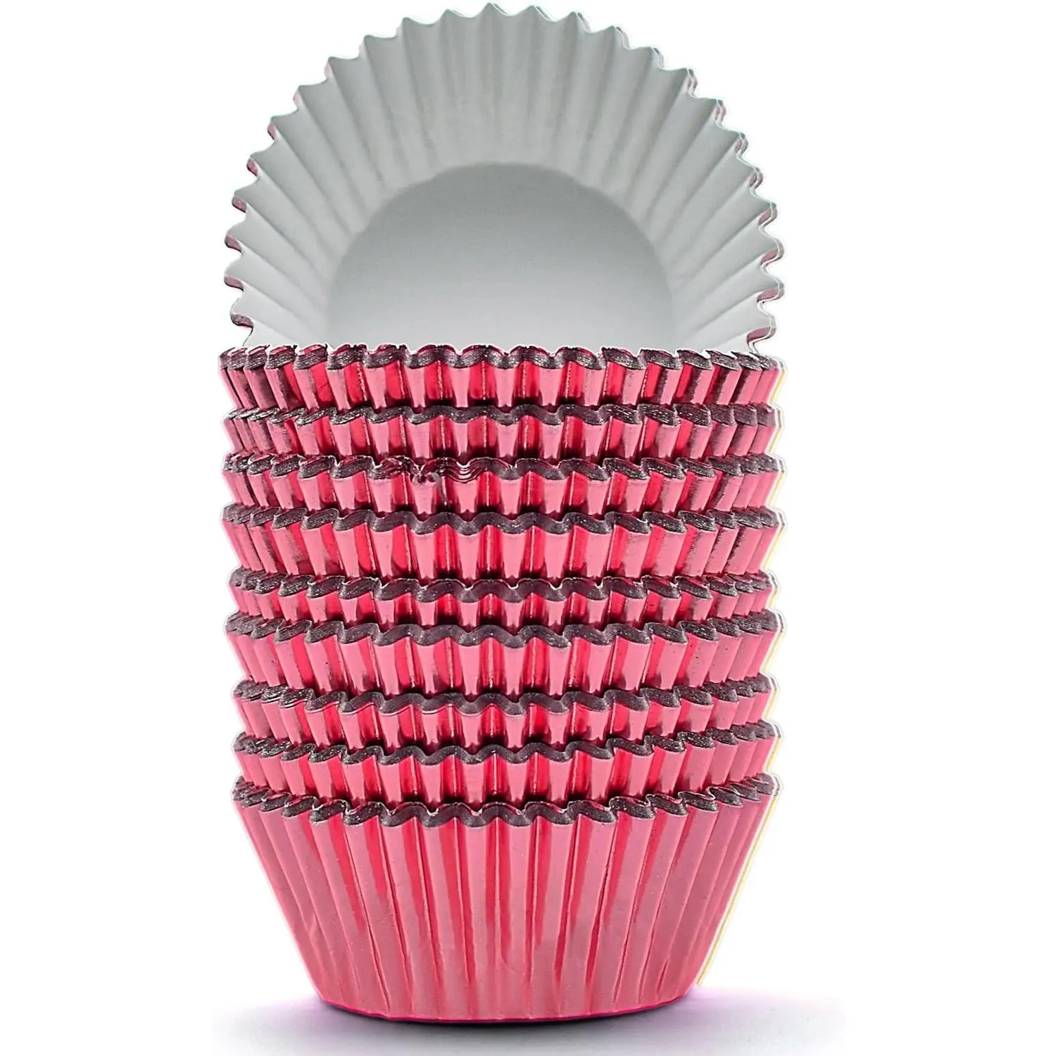 200 count Red Foil Cupcake Liners Standard Baking Cups Muffin Paper Cases | -grade, Greaseproof & Sturdy , Cupcake Wrapper for Party, Christmas,
