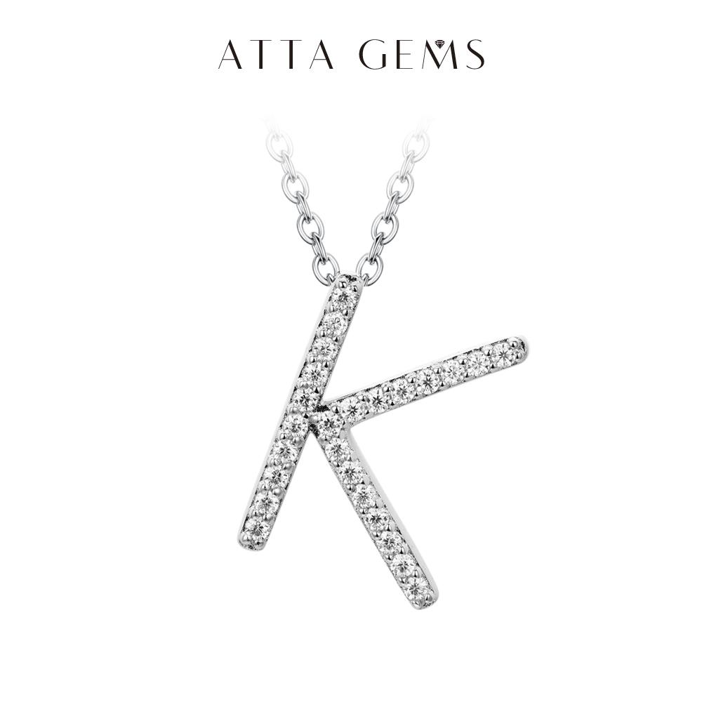 A~Z 26 Letters Necklace Synthetic Moissanite Pendant DIY Design Have Pendant and Chain Free N010 SpringStatements