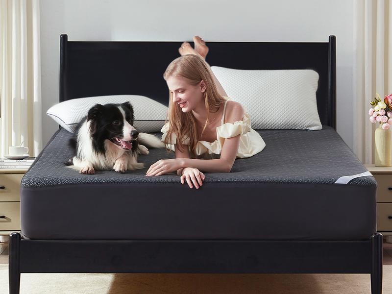 【BEDLORE】4-Grid Pattern Waterproof Fitted Sheet Mattress Protector, Soft & Breathable Fabric with Elastic Deep Pockets, Machine Washable, Ideal for Bedroom & Home Use