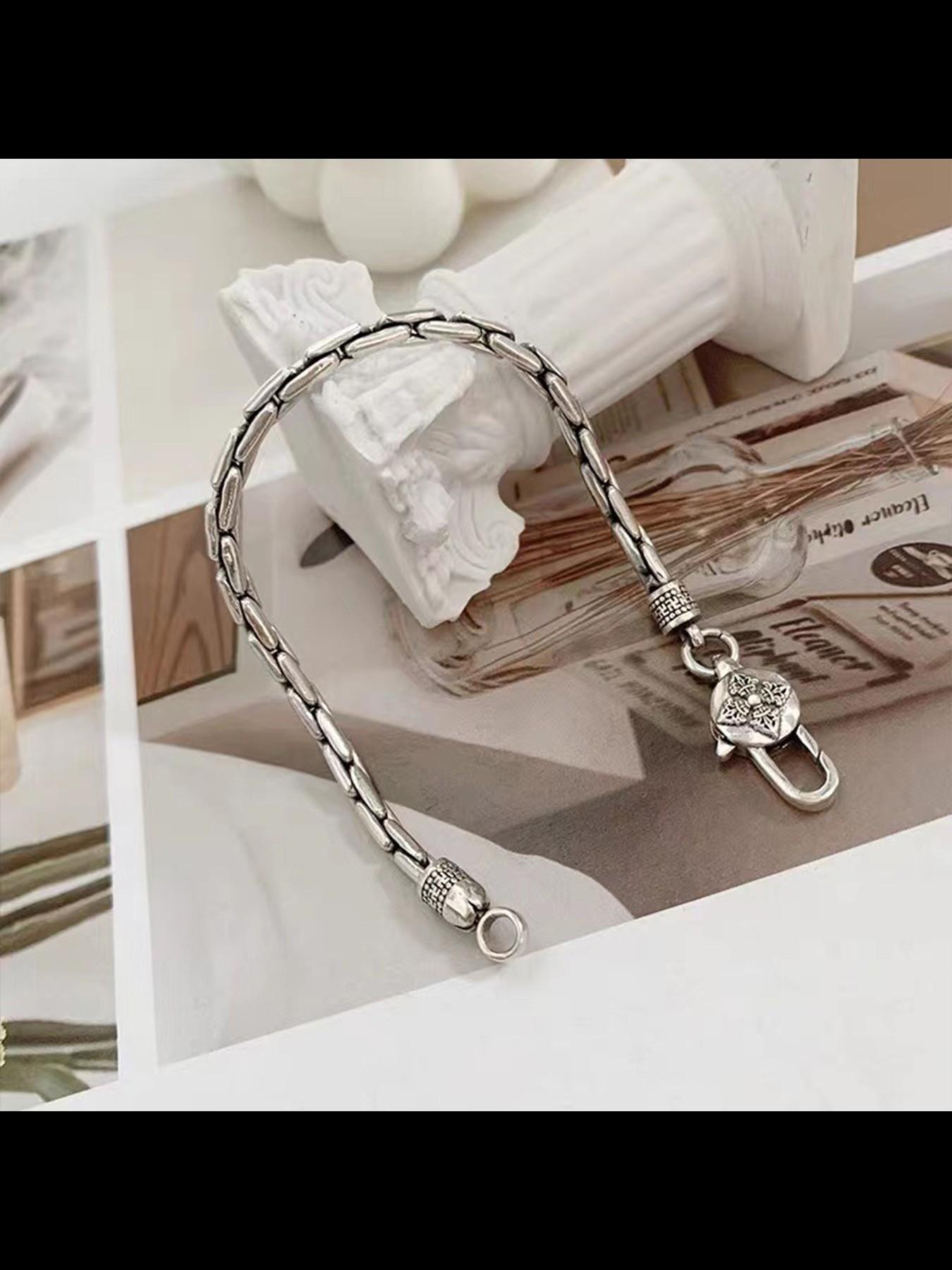 New Men's Hand Chain Six-Character Mantra Jambhala Rope Bracelet, Ancient Trendy Ethnic Style, Handmade Fashion Art Jewelry