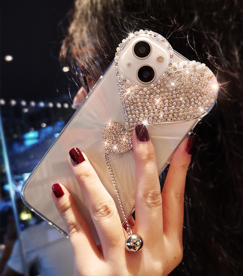 Compatible with iPhone 17 Pro Max/ 16/15 /14/13 /12 Creative heart-shaped protective case for mobile phones -H72-5
