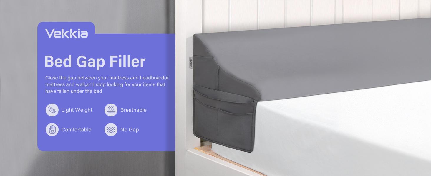 Vekkia Queen Size Bed Wedge Pillow for Headboard/Bed Wedge Gap Filler/Mattress Gap Filler/Wedge Pillow Headboard to Close The Gap (0-6") Between Your Headboard and Mattress #TikTokShopSpringGlowUp