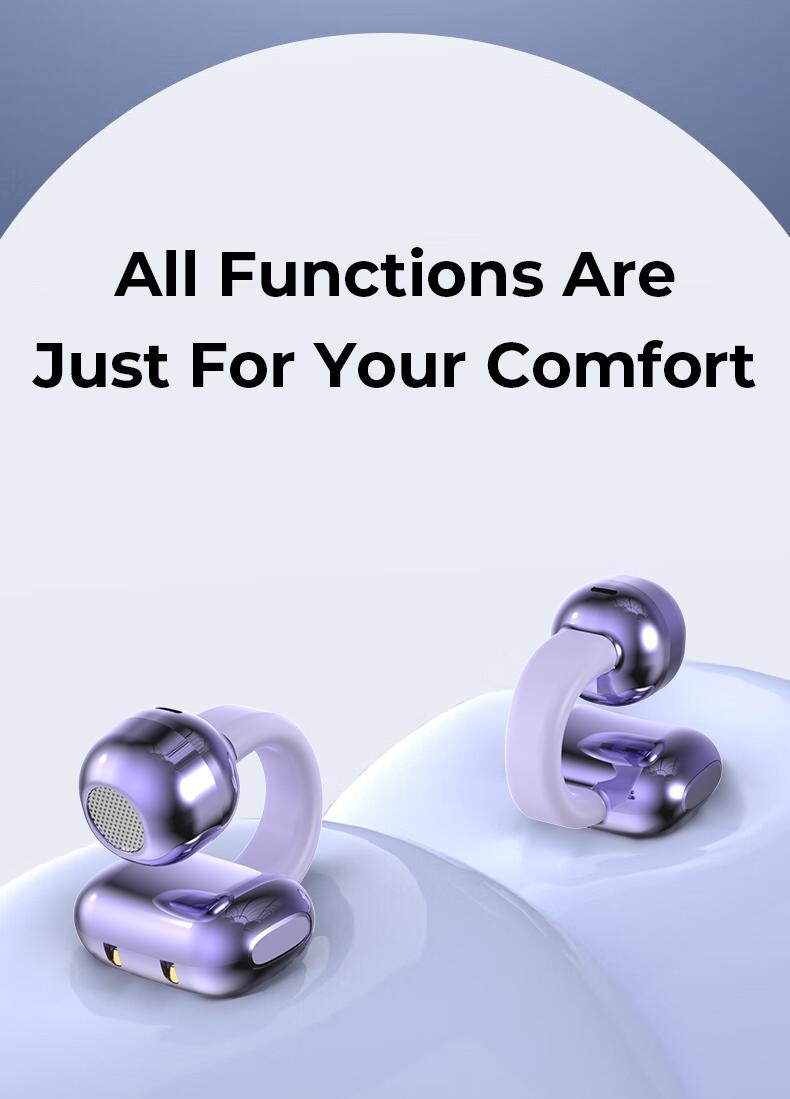 MINISO MS198 Clip-on Design Wireless Earphones Bluetooth 6.0 No-sense wearing HiFi Stereo Sound Audio Wireless Headphones for Music & Phone Calls IPX5 Waterproof Sports Earbuds for Running, Workout MINISO MS198 Clip-on Design Wireless Earphones Bluetooth 6.0 No-sense wearing HiFi Stereo Sound Audio Wireless Headphones for Music & Phone Calls IPX5 Waterproof Sports Earbuds for Running, Workout