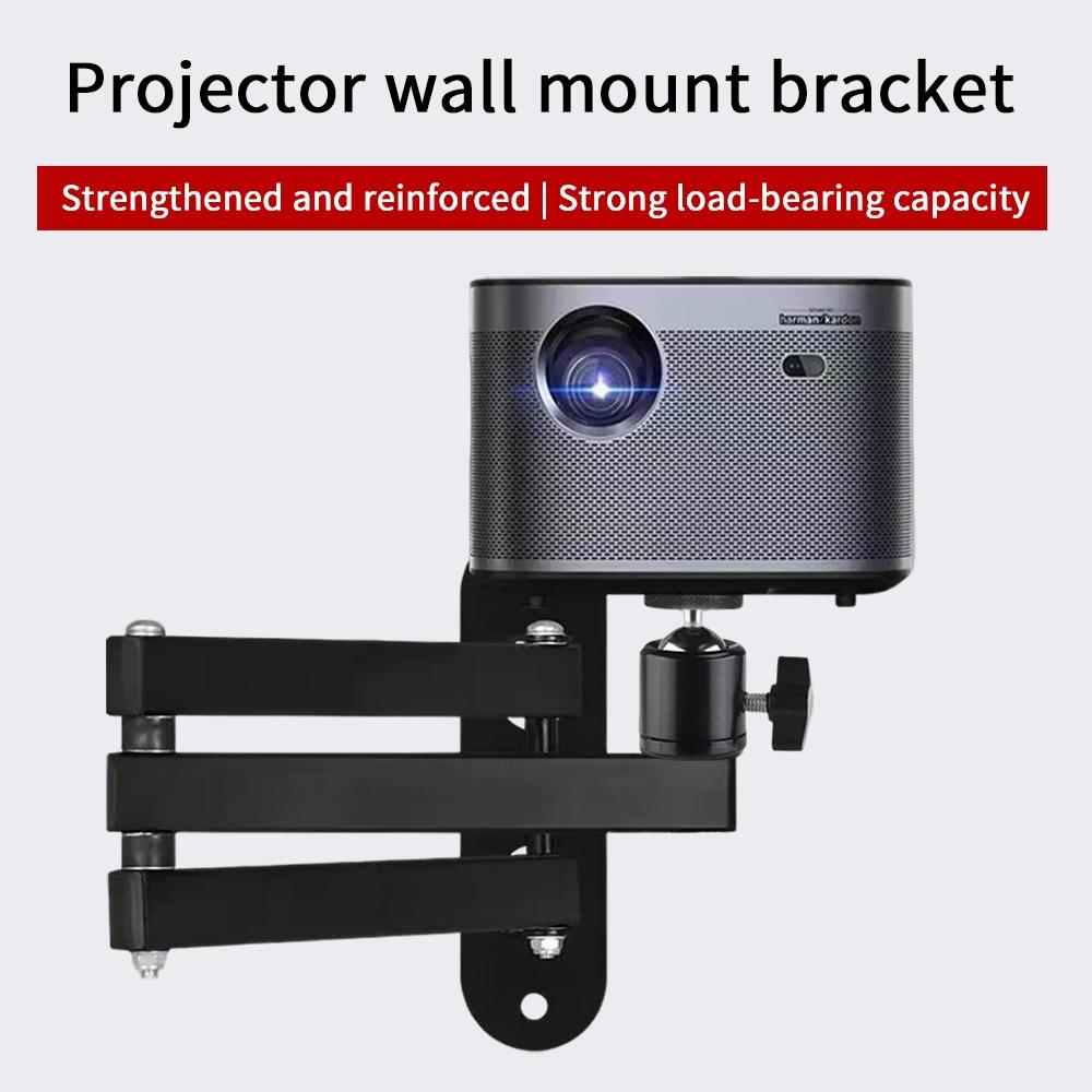 Adjustable Projector Stand, Wall Mounted Folding Ptz Bracket, Suitable for TV Vcr Home Theater, Durable Iron Structure, Foldable