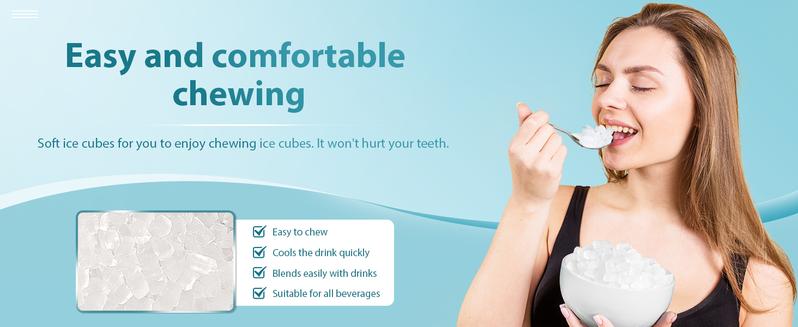 Antarctic Star Nugget Countertop Ice Maker with Soft Chewable Pellet Ice, Pebble Portable Ice Machine, 34lbs Per Day, Self-Cleaning, Sonic Ice, One-Click Operation, for Kitchen,Office Stainless，Steel&Black，Modern Utensils