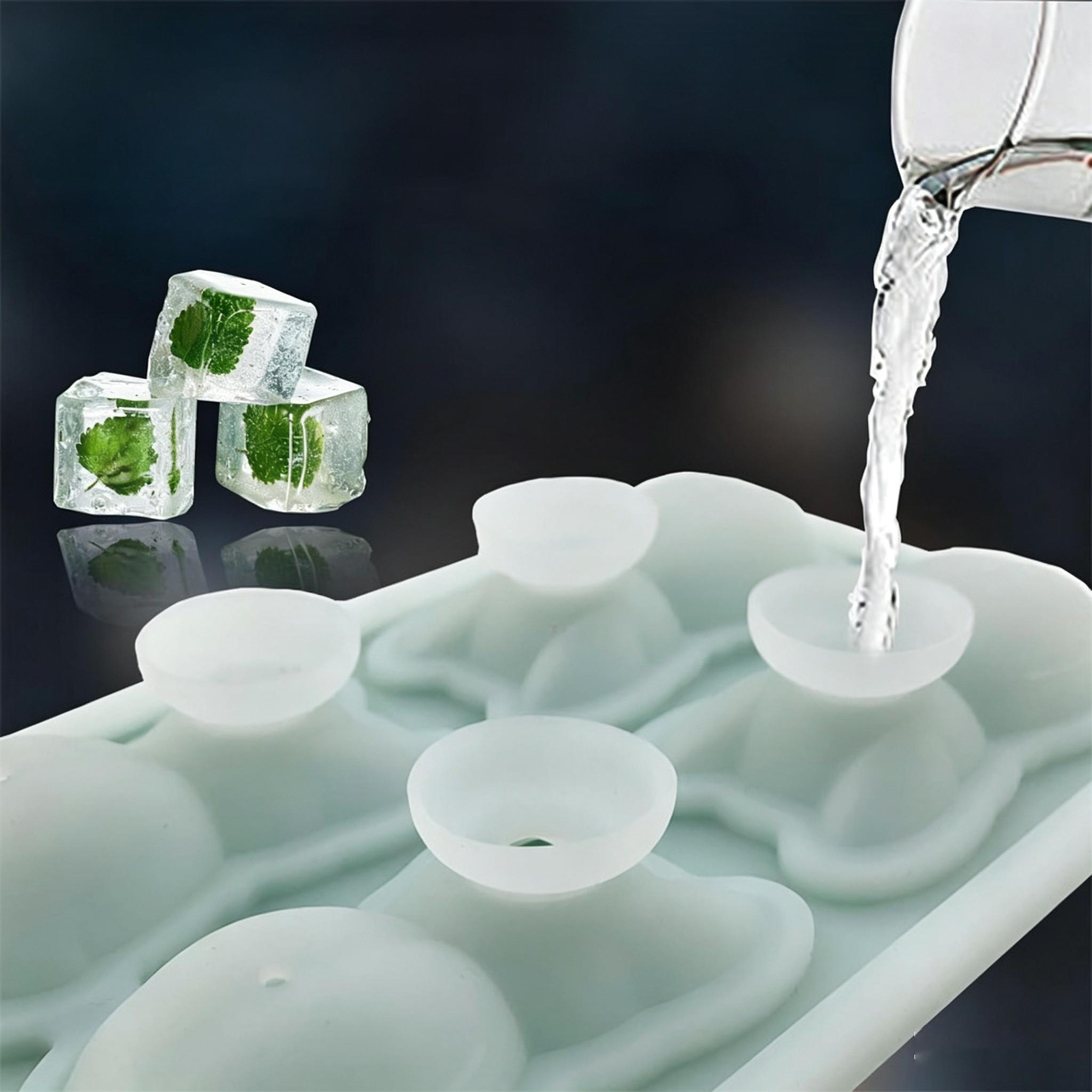 Silicone Ice Cube Tray Large Ice Blocks Whiskey Ice Balls DIY Food Grade High Capacity Ice Mold, Perfect for Home Use
