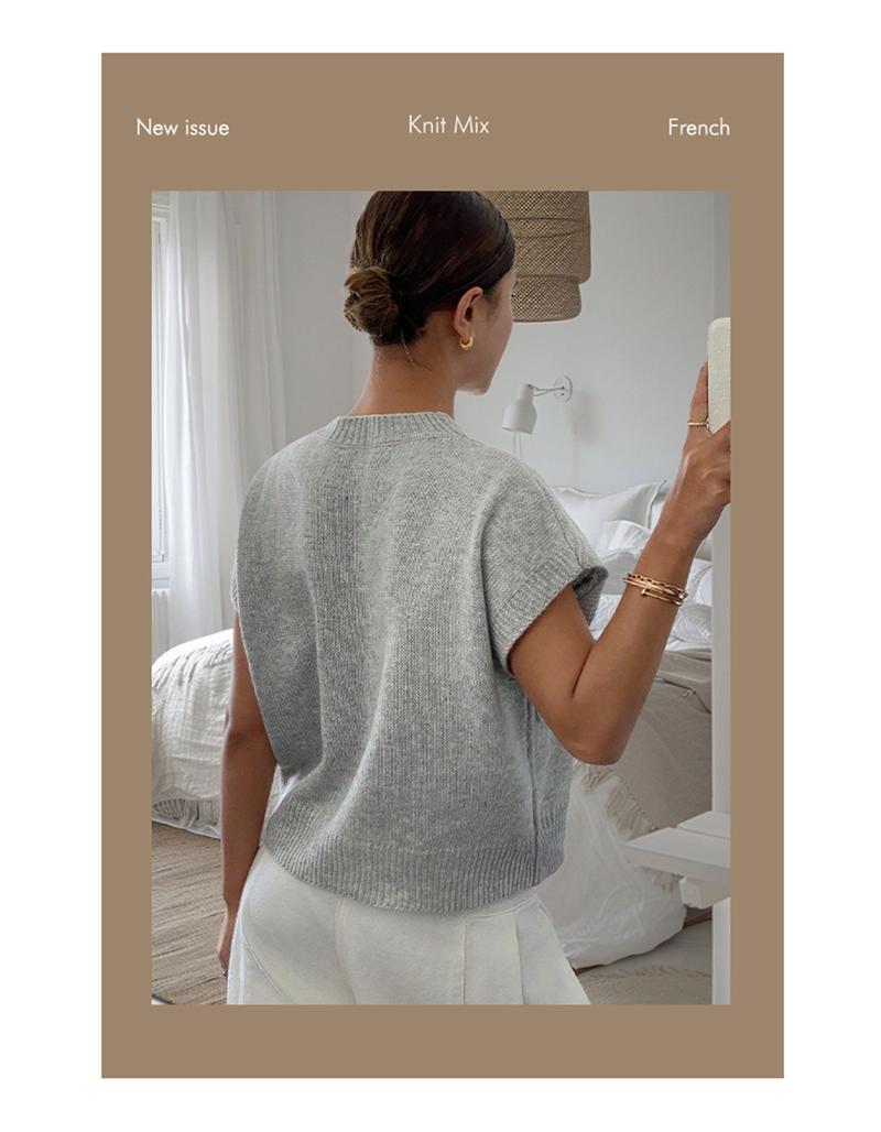 Women's Plain Flower Jacquard Semi-sheer Cable Knit Top, Casual Sleeveless V Neck Knitwear for Daily Wear, Ladies Clothes for All Seasons