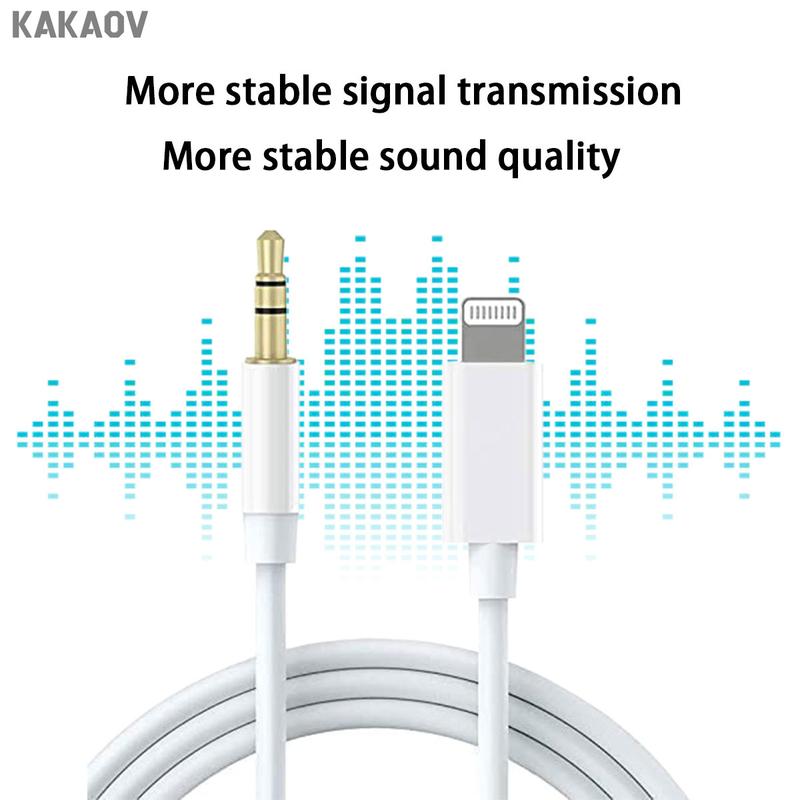 3.5mm AUX Audio Cable for iPhone 14, 13, 12, 11, 4 Pole Hi-Fi Stereo Sound,XS Series: 100cm/39.37in Length, Lightning Connector,For IPhone, IPad, Samsung, Tablet, Car Home Stereos, Sony Headphones,charge cable , Speaker, cable management