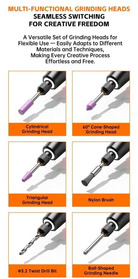 39pcs USB-Powered Electric Grinding & Polishing Tool Set - Linear Polisher, Car Polisher & Electric Angle Grinding Machine - Cordless Drill Bits, Multi-Speed for Wood, Metal & Gemstone Carving - DIY Craft Polishing Kit Rotary Tool Set Kit # GLOBAL PICKS