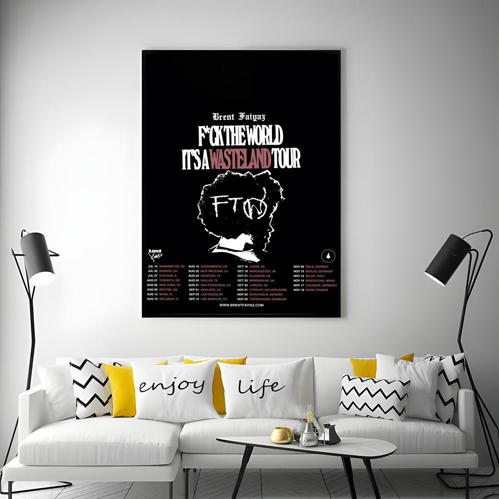 music artist Brent Faiyaz Poster HD Heavy-Duty Self-Adhesive Waterproof Wall Decor – Tool-Free Install, Durable & Reusable Conceals Wall Flaws | Elevates Home Style | Ideal for Living Rooms, Bathrooms & Kitchens