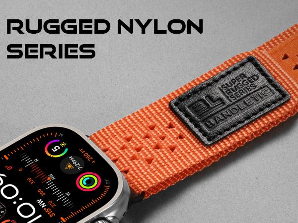 R-Nylon with FIDLOCK Magnetic Buckle Compatible with iWatch Ultra/Ultra 2 Band 49mm for Men, Tactical Breathable Strap for iWatch Series 10 46mm, 9/8/7 45mm, SE/6/5/4 44mm, 3/2/1 42mm Wearable