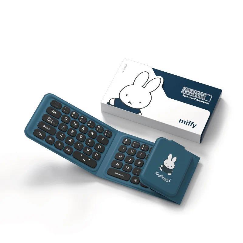 kawaii Miffy Foldable Wireless Bluetooth Keyboard for Connecting