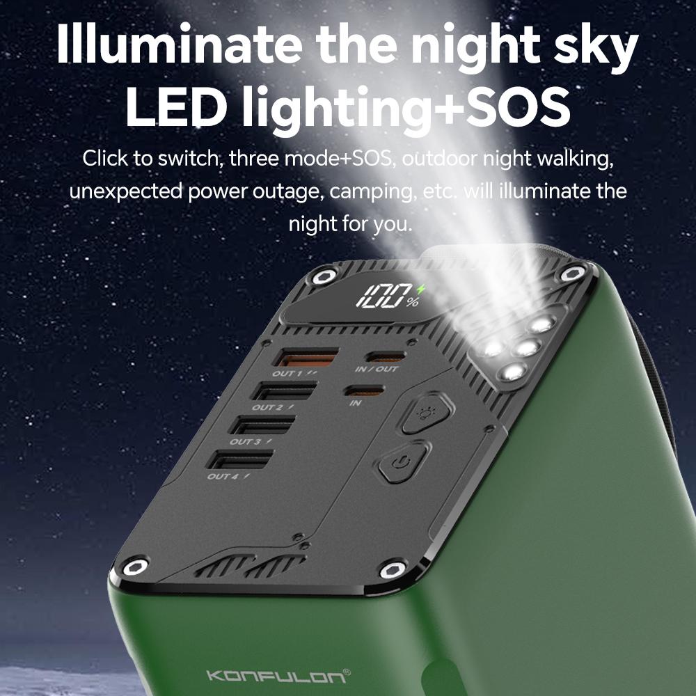 80000mAh High Capacity Power Bank 30W PD 3.0 Fast Charging Portable Charger QC 22.5W Portable USB C Battery Packs with LCD Display Battery Bank for iPhone, Samsung, iPad ,Macbook & Outdoors Camping With LED Light+SOS Mode and Handel Belt 80000mAh High Capacity Power Bank 30W PD 3.0 Fast Charging Portable Charger QC 22.5W Portable USB C Battery Packs with LCD Display Battery Bank for iPhone, Samsung, iPad ,Macbook & Outdoors Camping With LED Light+SOS Mode and Handel Belt