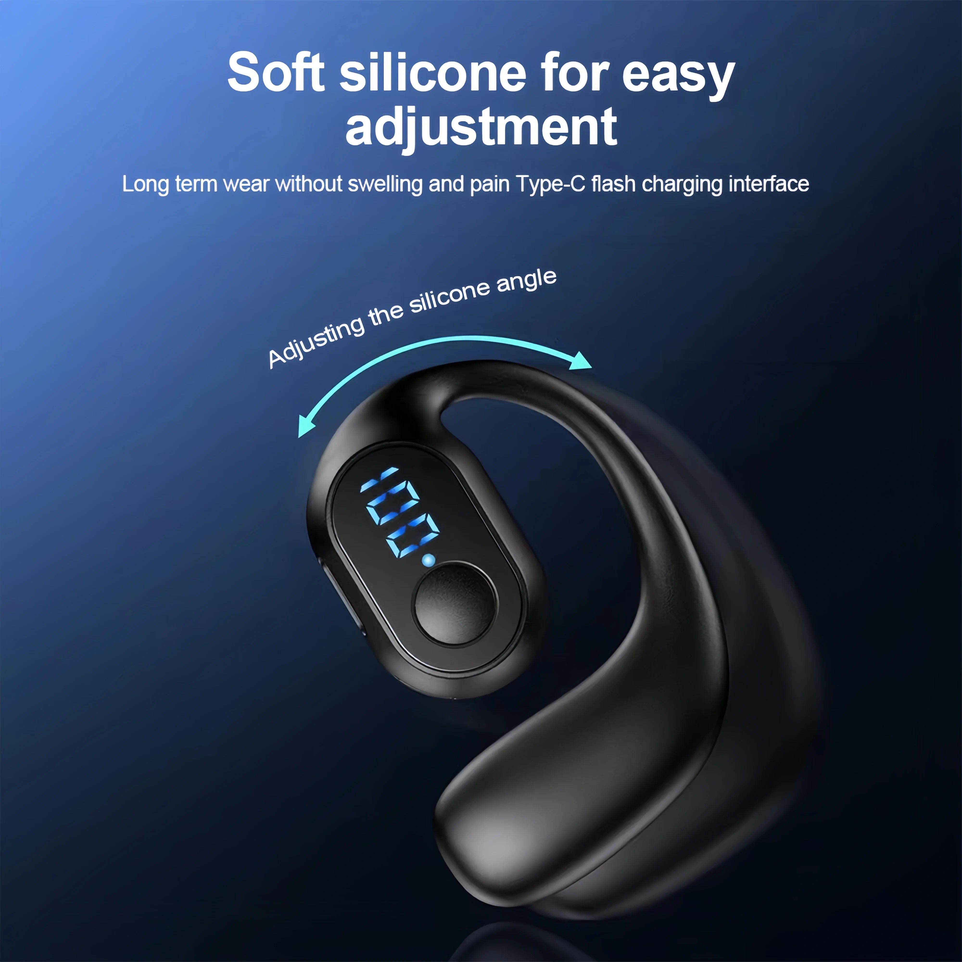 Q7 Wireless Bluetooth OWS Headphones, Air Conduction Ear-Hook Design, HiFi Sound & Noise Canceling, Sports Headset for Smart speaker phone water