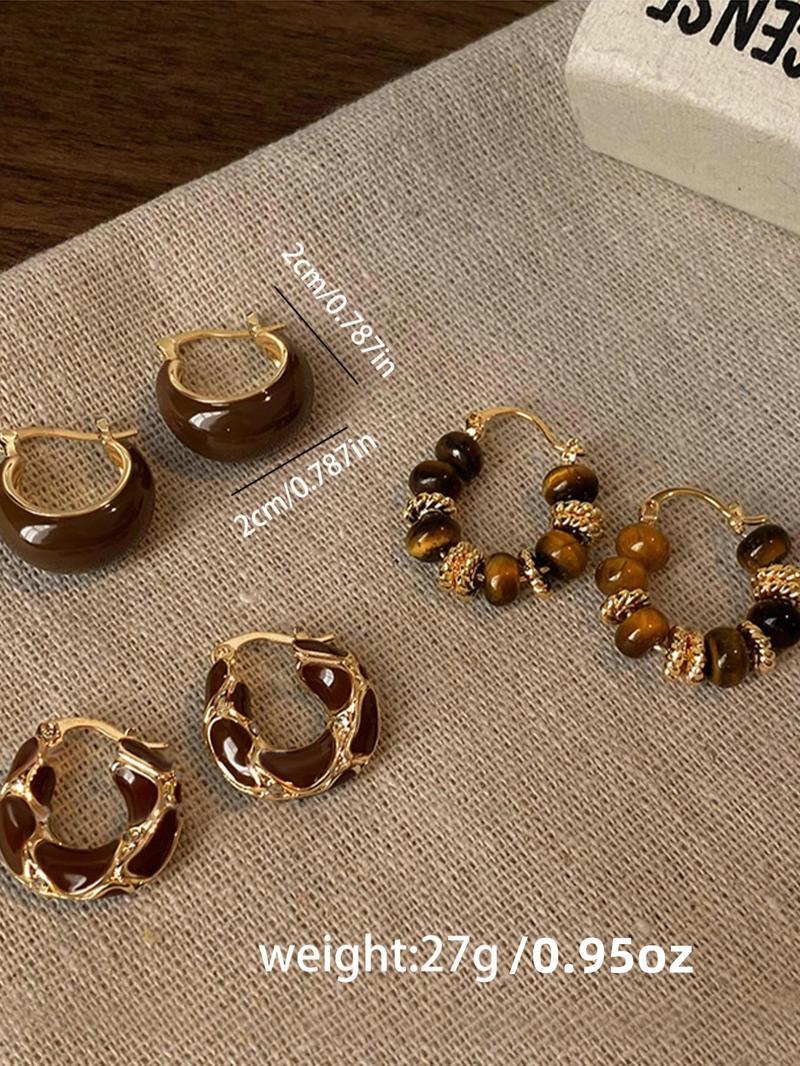 Designer Drip Oil Ear Buckle, Light Luxury, High Grade Earrings