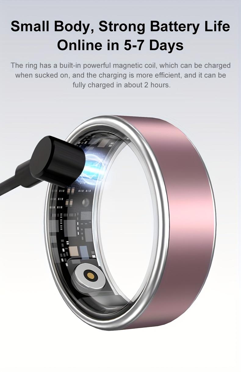 1pc Couple Digital Round Unisex Adults Smart Health Ring - Wireless Connection, Sports Mode, Pedometer, Distance Tracker, Calorie Measurement, Fitness Tracking, Compatible with Smartphones