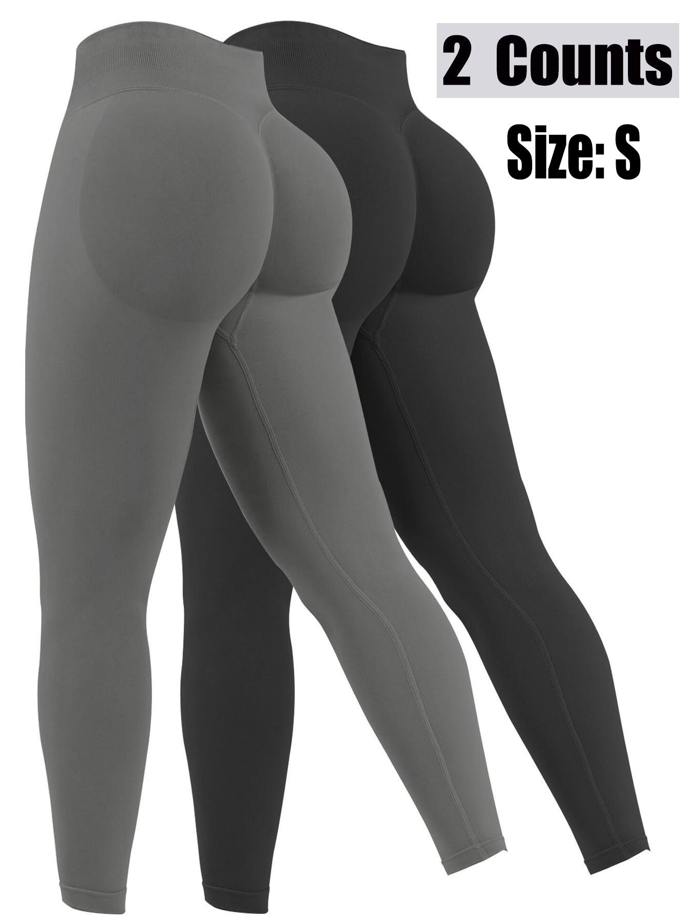 Women's Solid High Waist Sports Leggings, Workout Legging Pants, Breathable Comfortable Seamless Skinny Pants, Ladies Sportswear for Indoor Outdoor Wear
