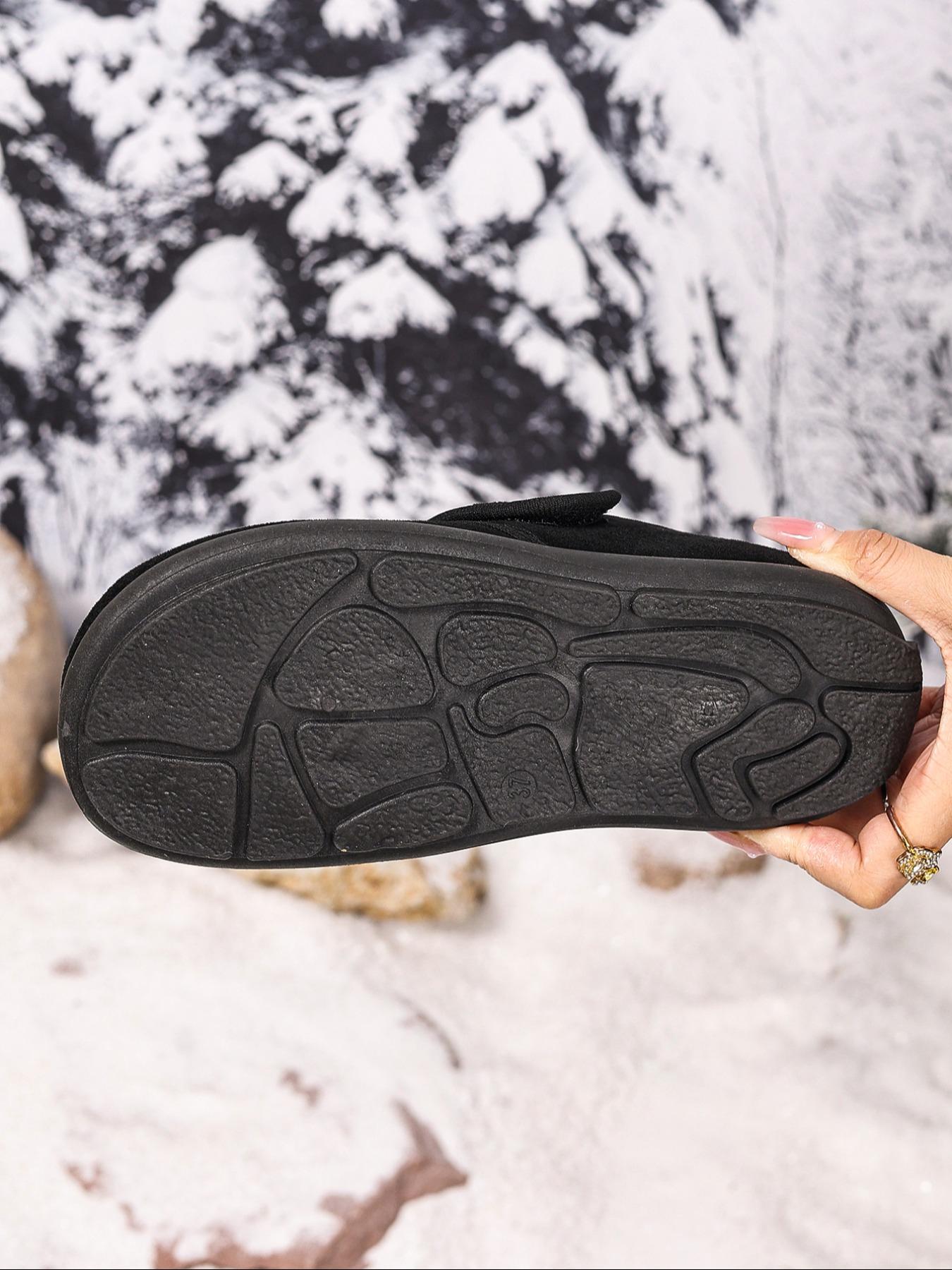 Women's Plus Size Casual Snow Boots, Winter Warm Boots, Warm Comfortable Short Booties, Easy Slip-On Wide Fit, Lightweight Fashion for Indoor Outdoor Travel