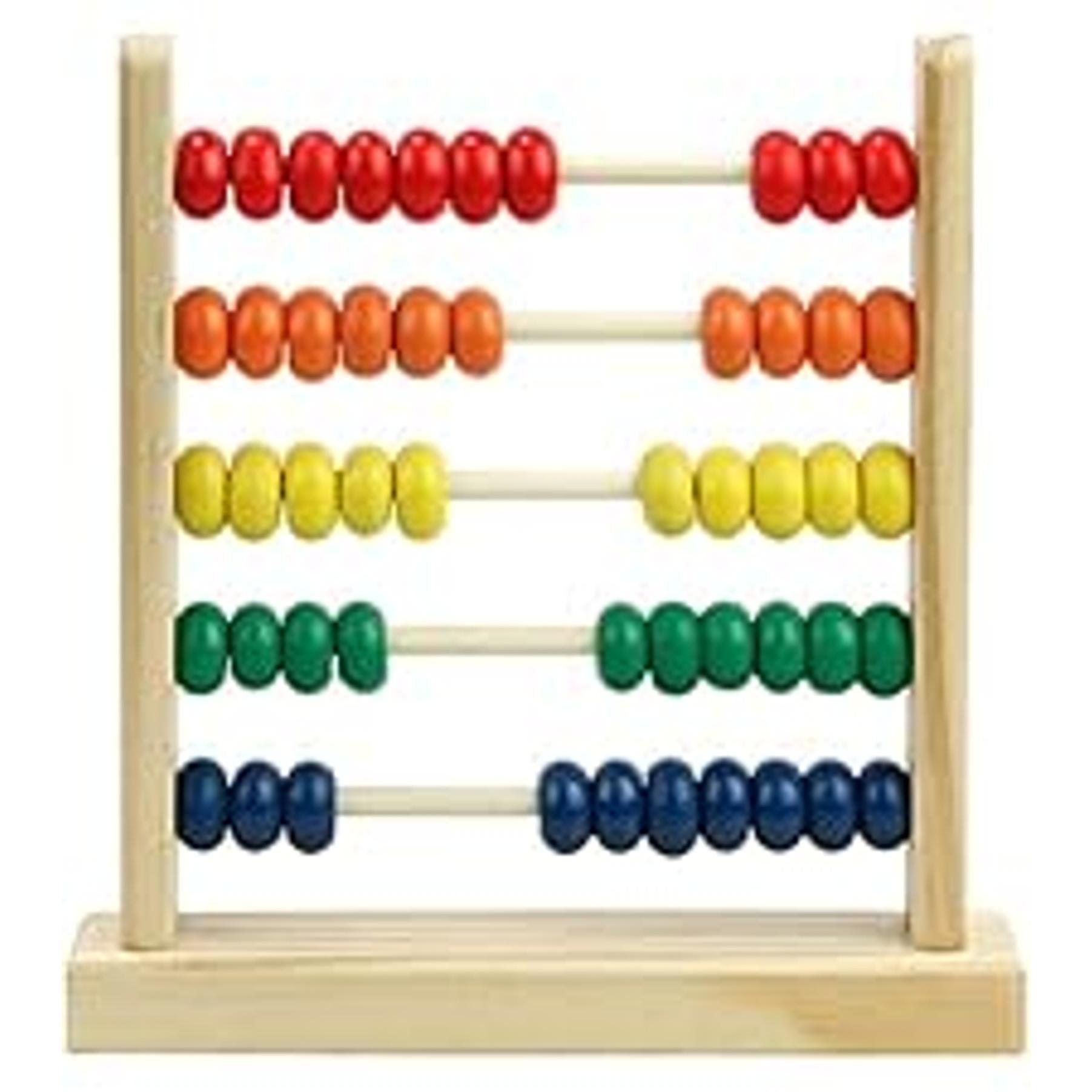 Wooden Abacus for Kids Math - 50 Beads Counting Toy, Multi-Color Counters for Kids 3-5, Counting Toys for Preschool Learning & Development, Develops Coordination, Motor Skillsfidget toys