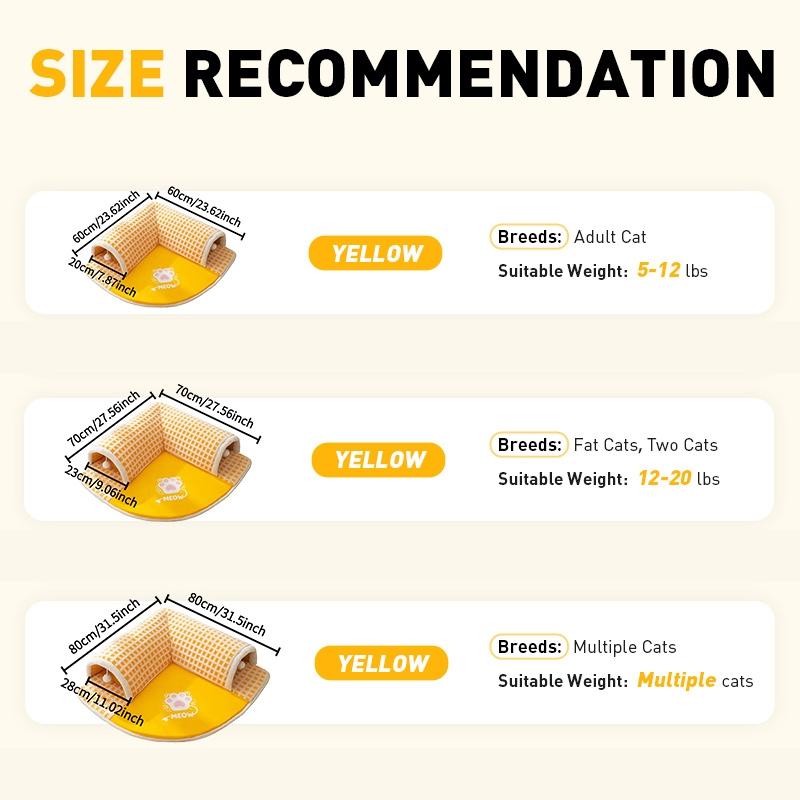 Tunnel Cat Den, 20cm wide tunnel bed, comfortable and warm pet cave, play mat and insulation nest, small pet hiding place, pet bed, cozy pet retreat, easy to clean, hamster hiding place, rabbit pen, pet lover for small pets, winter insulation, suitable fo