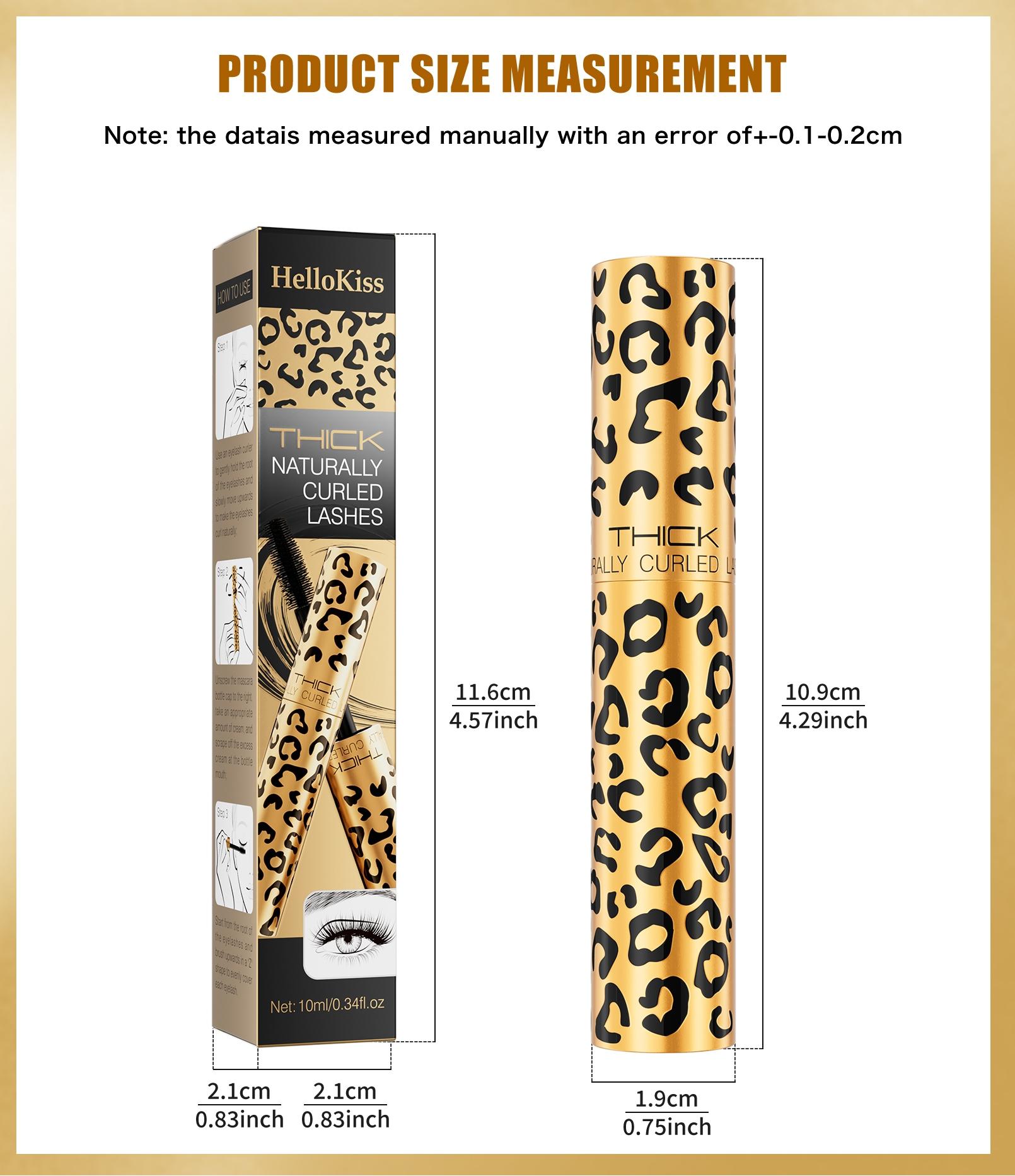Leopard Print Waterproof Volume Mascara, Long-Lasting Natural Curling, Smudge-Proof, Professional Eye Makeup, Beach & Sweat Proof, Lash Enhancing Mascara for Women