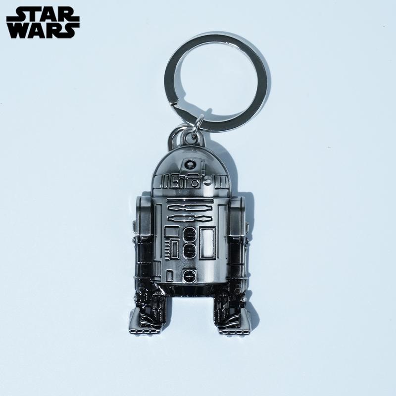 1PC Star Wars Authorized Star Wars R2-D2 Pewter Keyring Zinc Alloy Metal Key Rings Durable Keychain DIY Crafts Bags Accessories Bag Clip  Friend Gifts Christmas Present