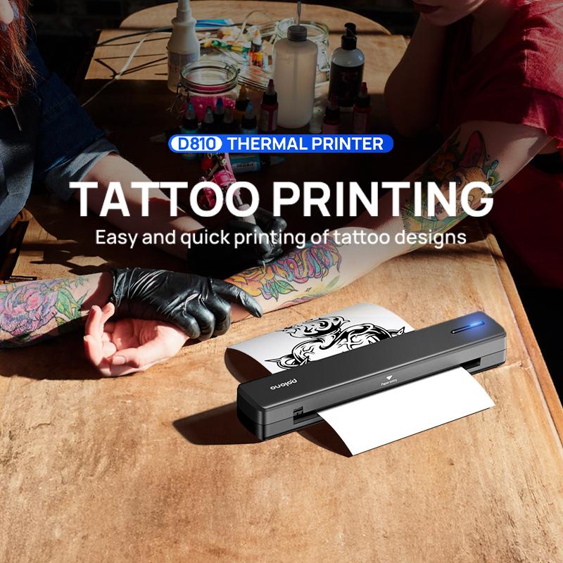 D810 Tattoo Transfer Paper, A4 Size Thermal Stencil Paper for Tattoo Transfer Kit , DIY Tattoo Tracing Paper Compatible with D810 Printer, 25 Sheets