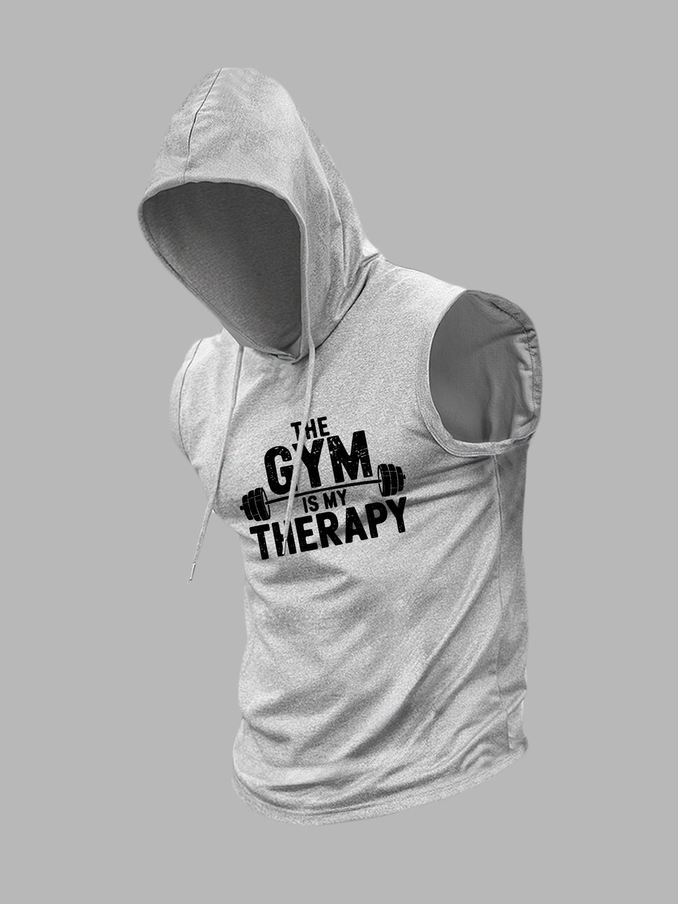 Men's Gym Workout Sleeveless Hooded Tank Top, Muscle Fit Bodybuilding Training Vest, Sleeveless Gym Tops, Sleeveless Hoodie for Weightlifting Gym Daily Wear #springsaledeals2026 #summeroutfits #menfashion #gymwear
