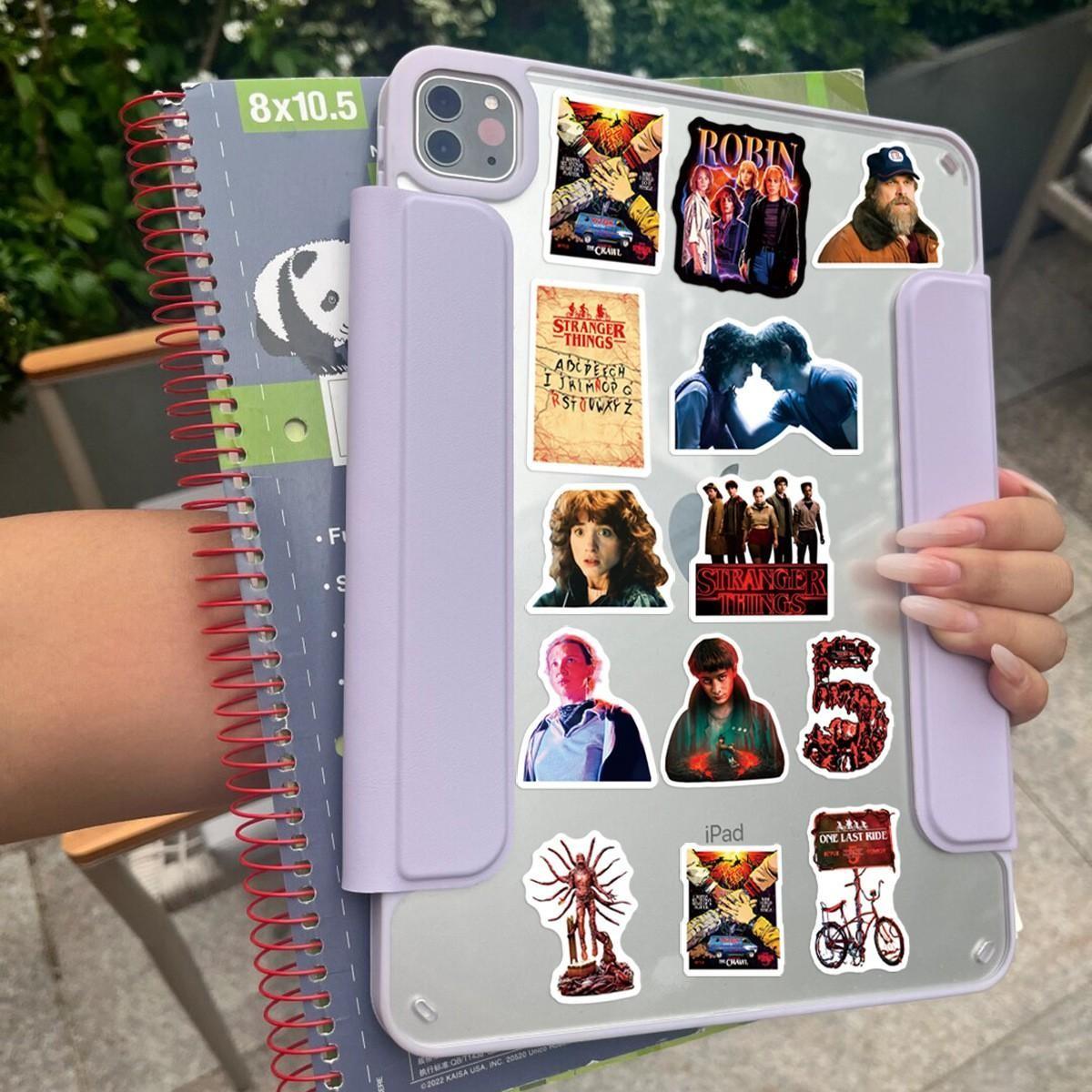 Stranger Things 5 Classic Elements Graffiti Stickers, Luggage Skateboard Water Bottle Decorative Stickers, Unique Creative Stationery Stickers Wholesale