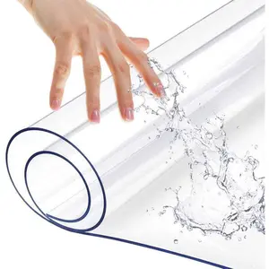 Clear Table Protector Tablecloths Transparent PVC Table Cover Mat Cloths Linner Office Desk Pad Protector Dust Wipeable Vinyl Crystal Protective Tabletop Desk Organizer 16x36 Inches