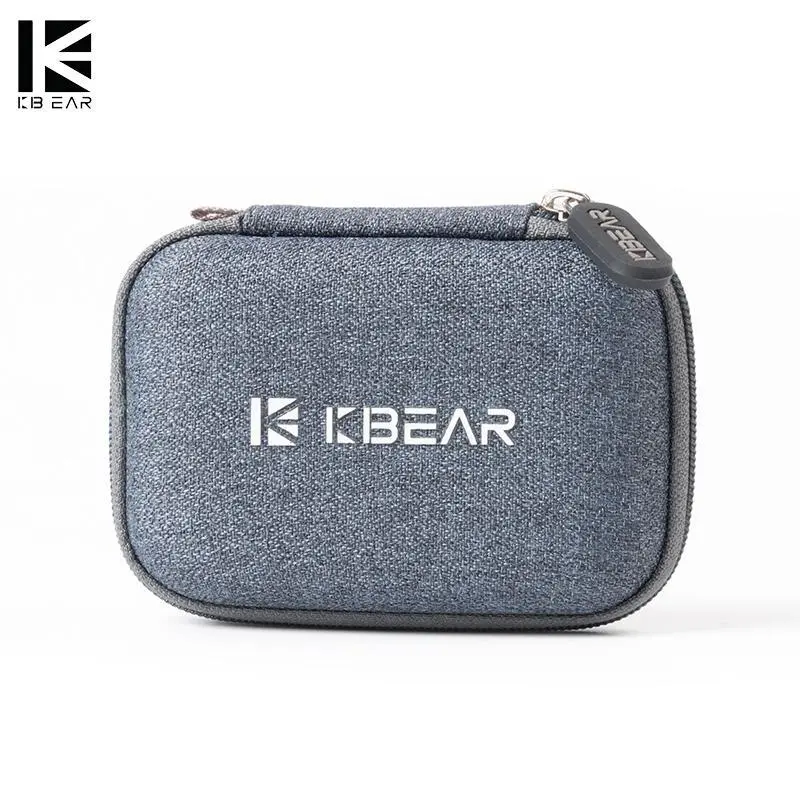 KBEAR High-end Fabric Case Earphone Headset Accessories Portable Earbuds Case Storage Package Bag With TRI I3 Pro Headphone IEM