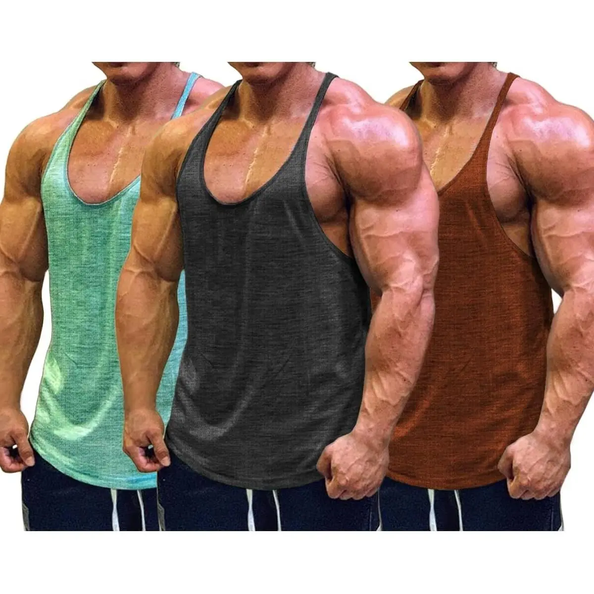 Black/Brown/Green/3 Pack - Thin Shoulder