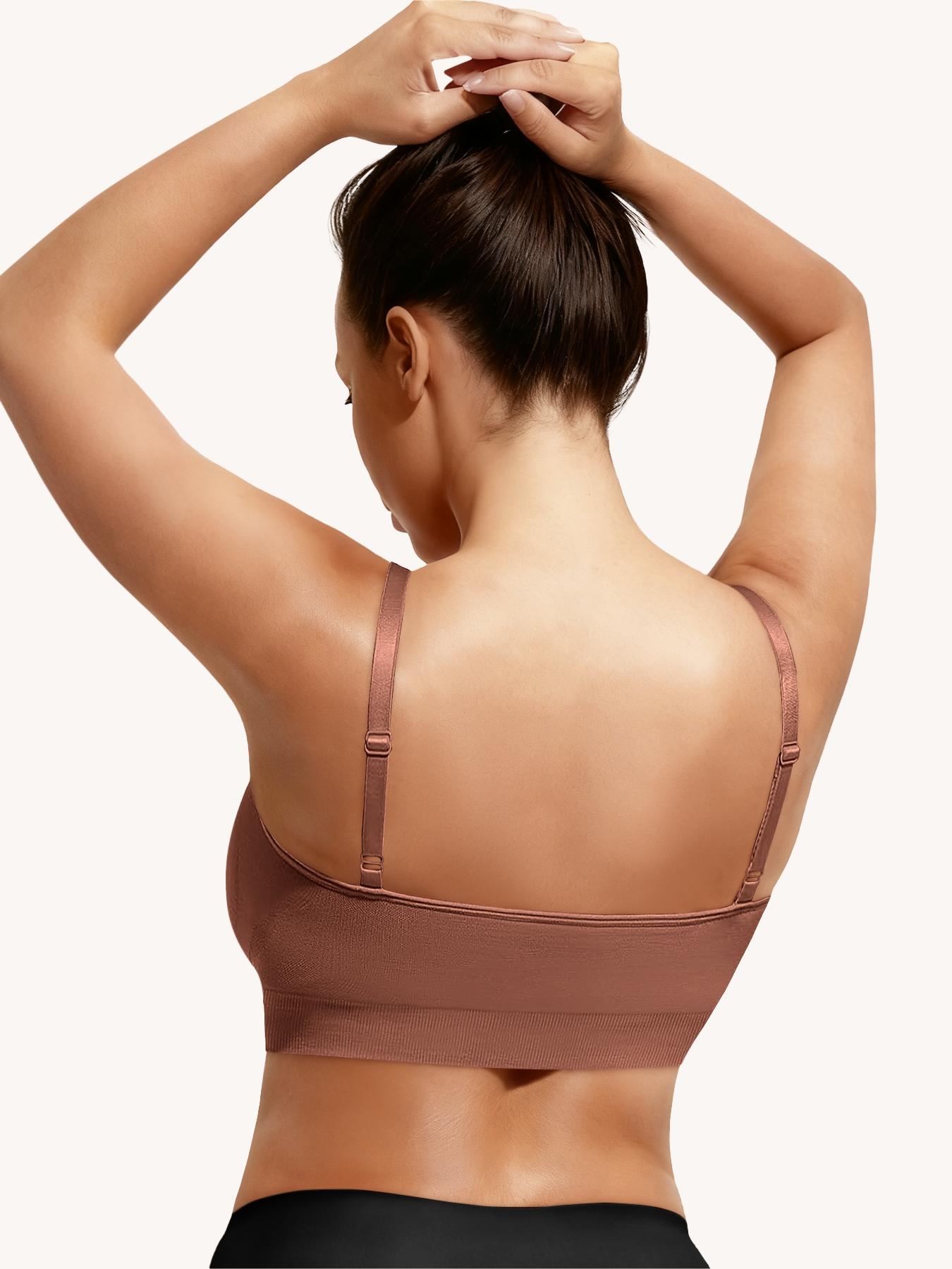 Women's Everyday Wireless Bralette, Seamless Comfortable Fitted Tank Top, Medium Support Buckleless Design, All Seasons Wear, Seamless Casual Bralette
