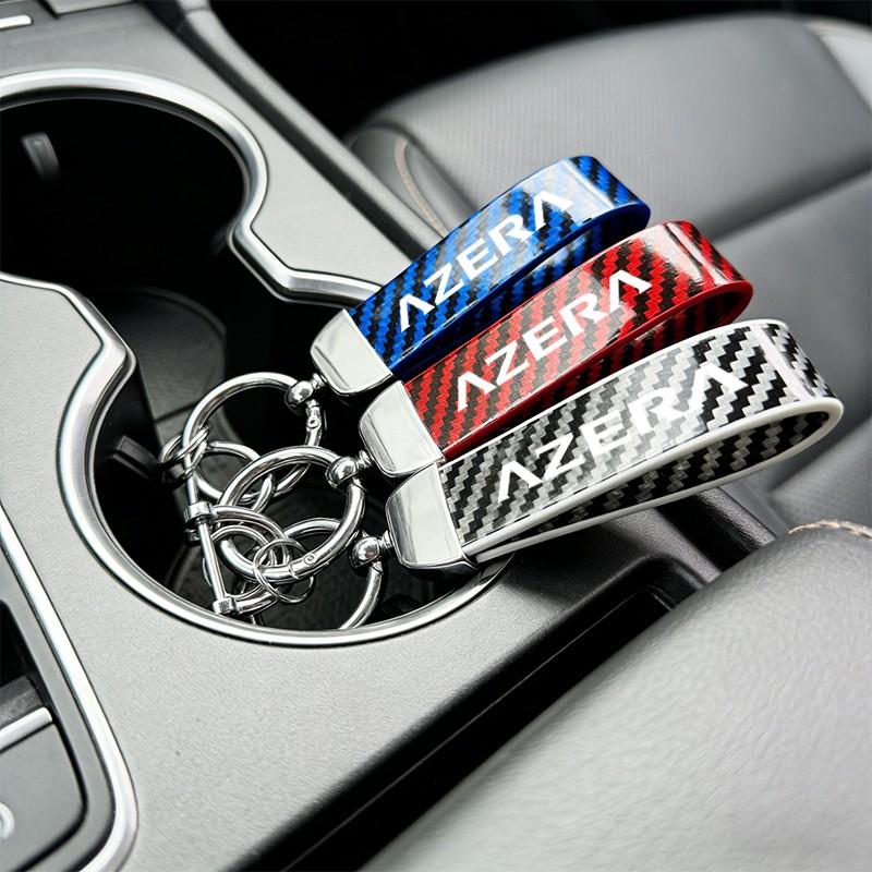 Hyundai Azera Carbon Fiber Keychain, Multiple Colors, Durable & Stylish Design, Perfect Gift for Car Enthusiasts