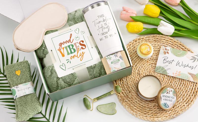 Mayicivo  Christmas Thanksgiving Mother's Day Birthday for Women – Luxurious Spa Gift Basket with Blanket, Relaxing Birthday,Christmas ,Thanksgiving Gifts for Mom, Best Friend, or Sister – Unique Self-Care Gifts for Any Occasion Luxury Springtok