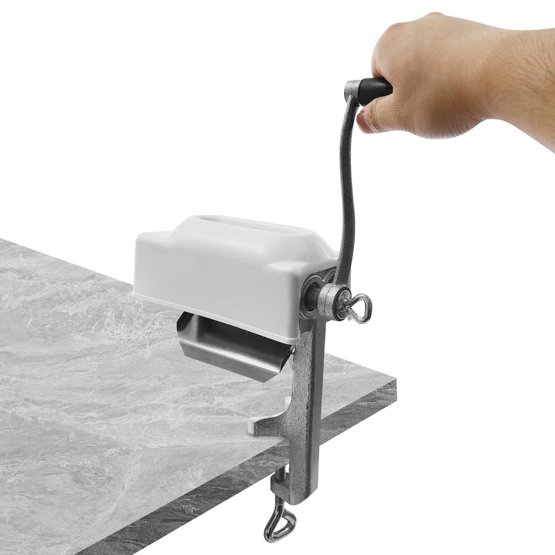 Commercial Manual Meat Tenderizer Machine, Meat Tenderizer Tool, Quick and Easy Pork Beef Chicken Steak Flatten Tool, Stainless Steel Construction Clamp-on Rolling Meat Tenderizer Kitchen Tool Kitchenware Utensils