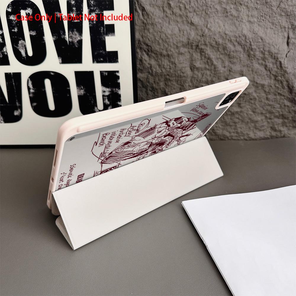 1 Piece Protective Folio Tablet Case with Pen Holder compatible with iPad 10.9/Pro11/10th/iPad7/8/iPad Air 4/5/iPad Pro/iPad Air 13(M3 2025)/iPad Air 11(M3 2025)/iPad Air 11(M3 2025)/iPad 11(A16 2025), Auto Sleep/Wake Function/Stylish Tablet Accessories