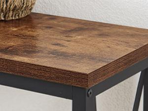 SUPERJARE 70 Inch Console Table with 2 Outlet and 2 USB Ports, Extra Long Entryway Table with Metal Frame and X-Shaped Design, Narrow Sofa Table for Living Room and Hallway Furniture Storage