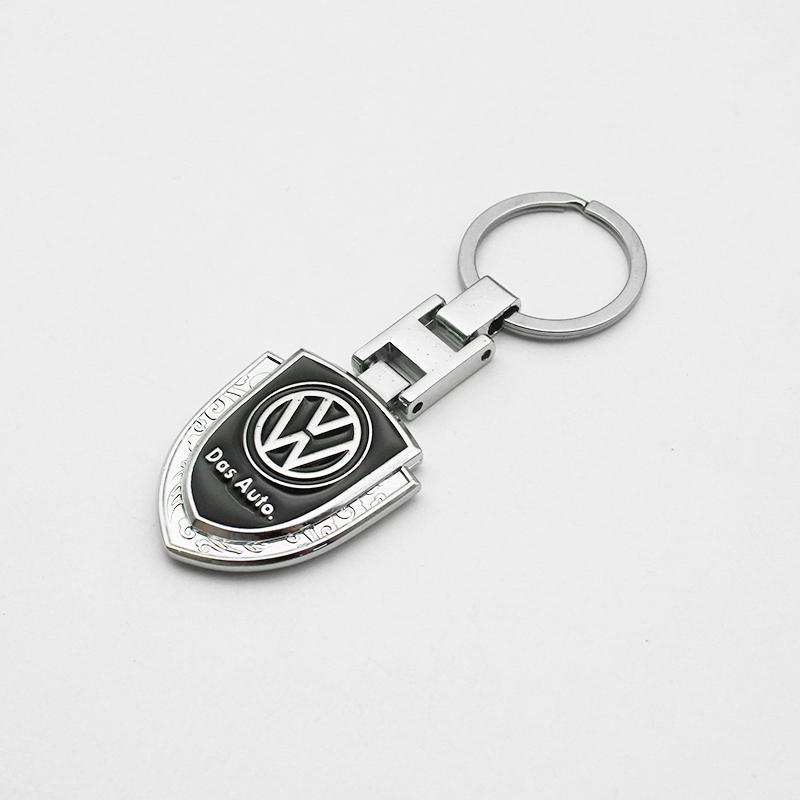 1PCS Volkswagen Keychain Key Ring & Key Case GTI Style Leather Metal Key Chain For VW Golf Polo Passat Tiguan Lavida Bora Auto Accessories Gift