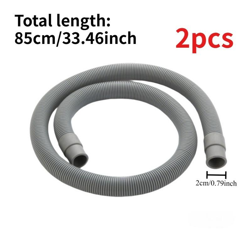 2pcs Universal Flexible Washing Machine Drain Hose, Durable Wave Extension Tube, Leak-Proof and Clog-Free, Easy Installation, Home Kitchen Drain Helper