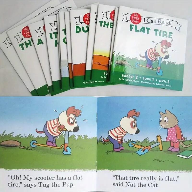 English Language Learning Book Set, Natural Reading Skills Development, Short & Long Vowel Sounds, Basic Grammar Practice, Educational Gift