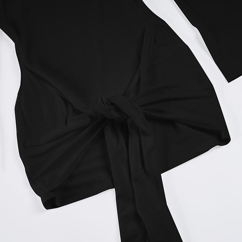 Elegant Asymmetrical Long Sleeve Maxi Dress, Tie Wedding Gown, Spring & Fall Women's Fashion, Party Wear, Chic Design, Formal Wear