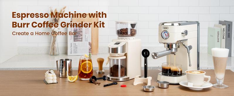 Gevi Espresso Machine 20 Bar with Grinder, Professional Espresso Maker with 35 Precise Grind Settings Burr Coffee Grinders Combos, Super-Automatic Espresso Machines, Gift for Coffee Lover