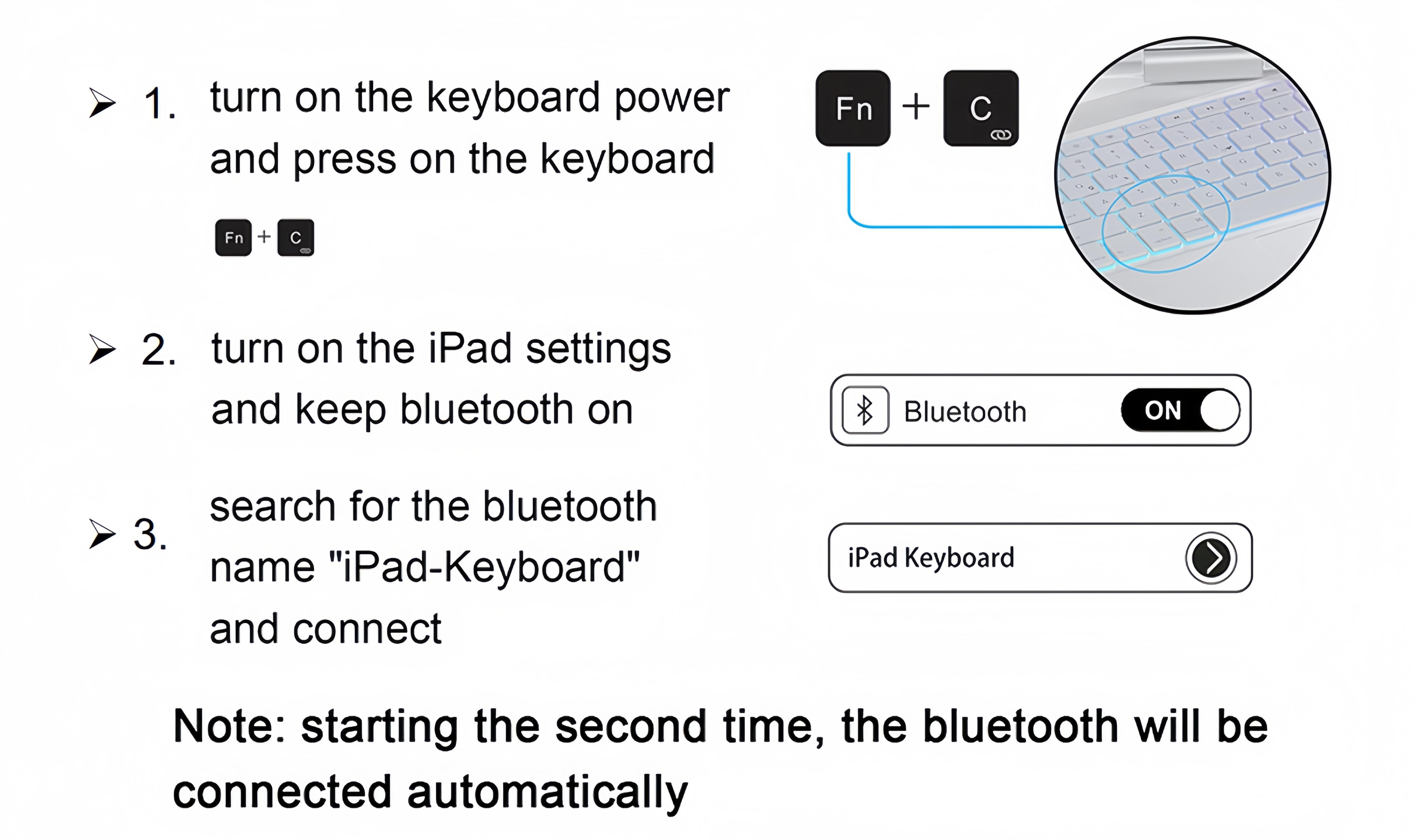 The 360 degree Swivel iPadCase With Keyboard for iPad is a top-quality keyboard case designed to enhance your iPad experience.