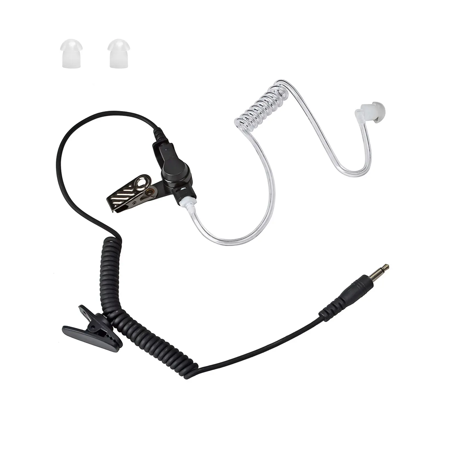 YNIBST 3.5mm Listen Only Surveillance Radio Earpiece with Acoustic Coil Tube Walkie Talkie Headset and 2 Replaceable Earbuds, Sturdy Noise Free, Compatible with Two-Way Radios, Transceivers and Radio Speaker Mics Jacks for Security, Police Use