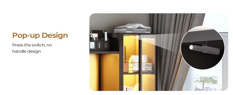 SEDETA 74.8-Inch Gaming Table with LED Lights and Storage Shelf, Computer Table with Monitor Stand Ergonomic gaming desk Gamer Desk standing desk